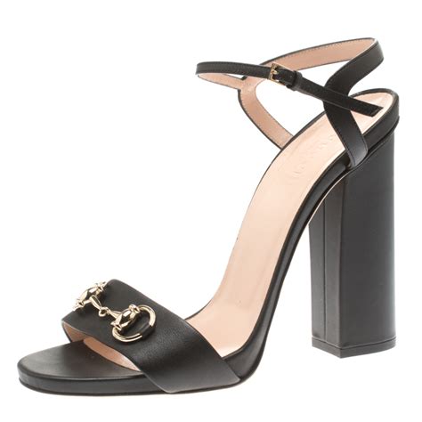 gucci ankle strap heels|gucci high block heel sandals.